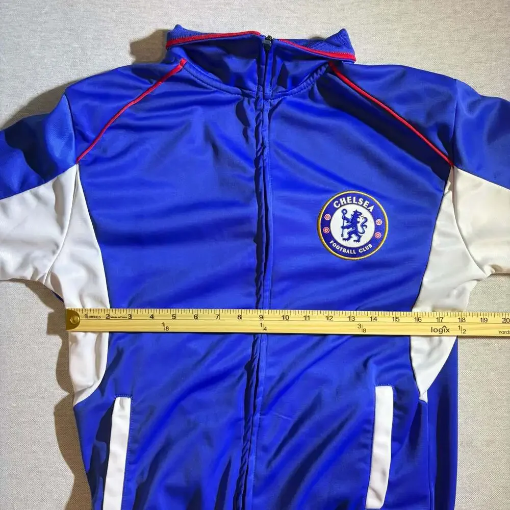 Chelsea FC Rhinox Official Licensed Full-Zip Track Jacket Blue White